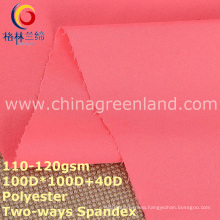 Polyester Pongee Spandex Plain Dyeing Fabric for Woman Textile (GLLML293)